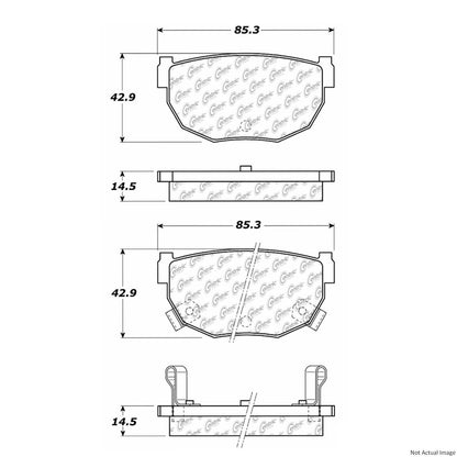 Centric Parts Disc Brake Pad Set Premium Semi-Metallic with Shims and Hardware 300.02720