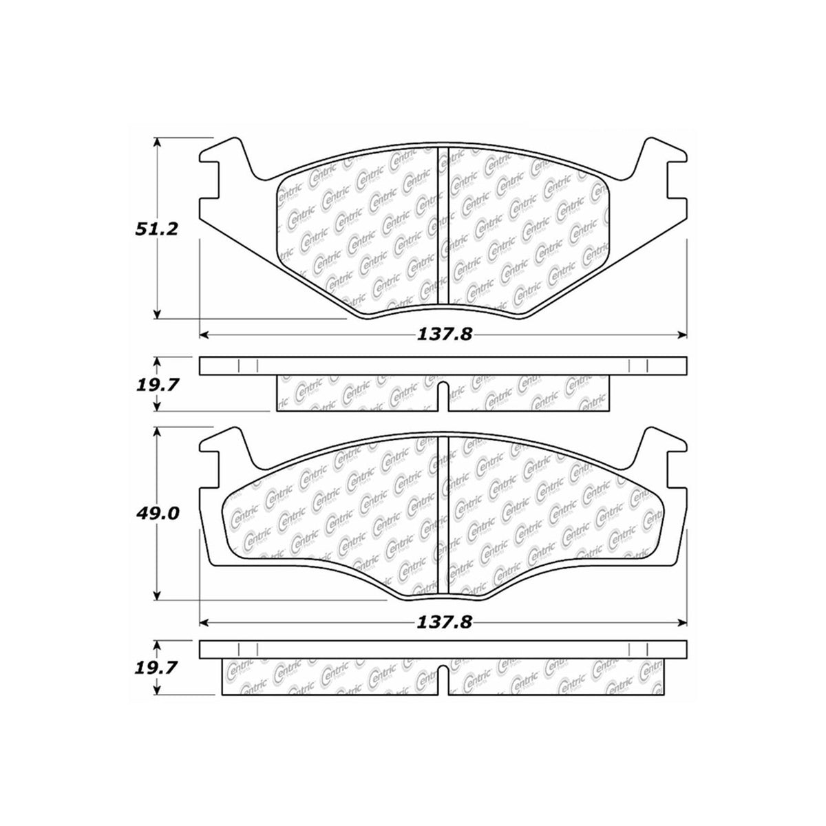 Stoptech Centric Centric Premium Brake Pads 300.02800