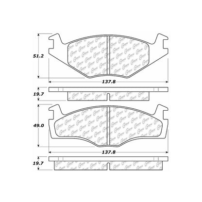 Stoptech Centric Centric Premium Brake Pads 300.02800