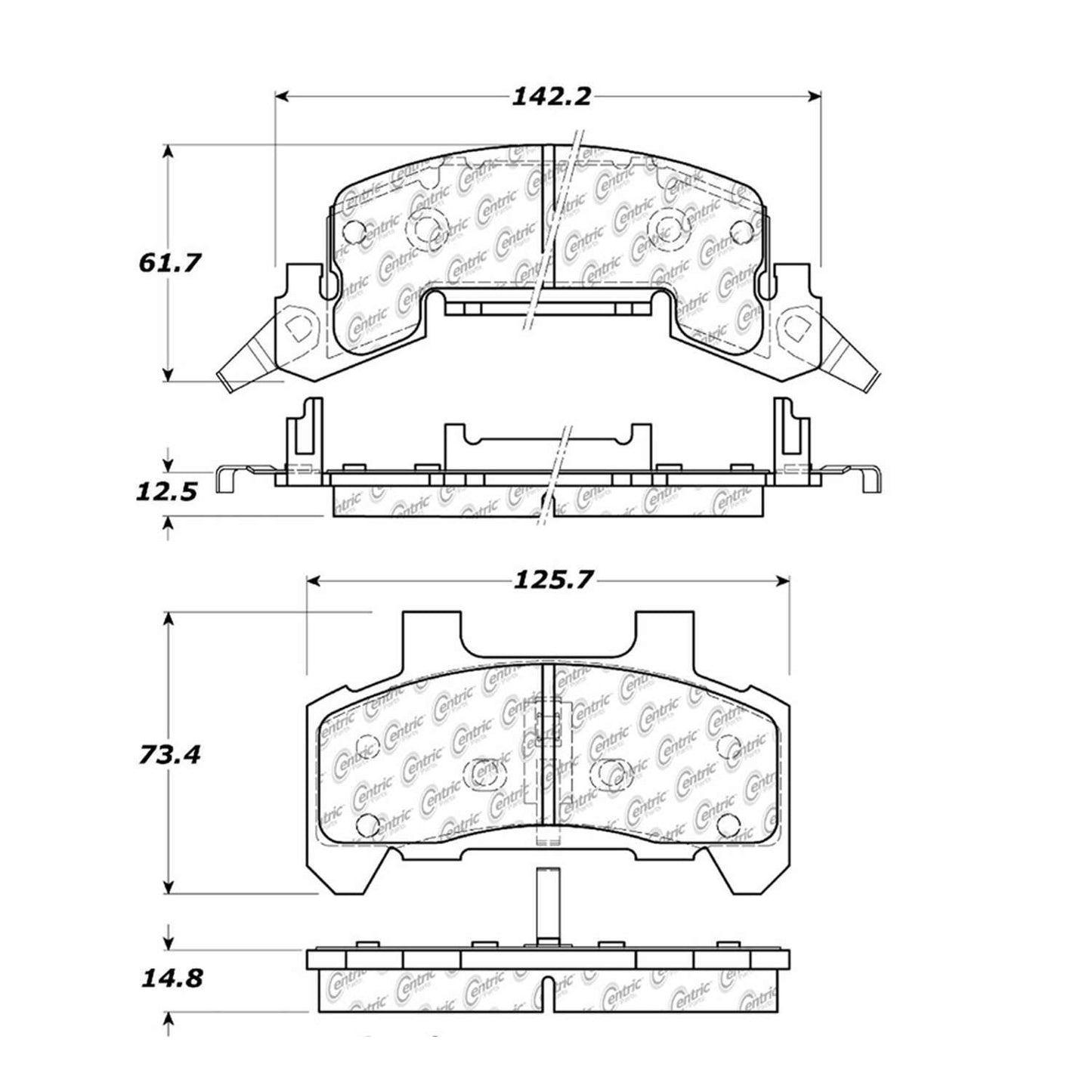 Stoptech Centric Centric Premium Brake Pads 300.02890