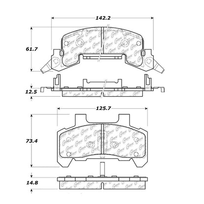 Stoptech Centric Centric Premium Brake Pads 300.02890