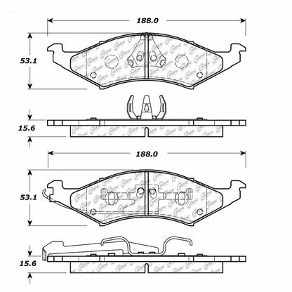 Stoptech Centric Centric Premium Brake Pads 300.03240