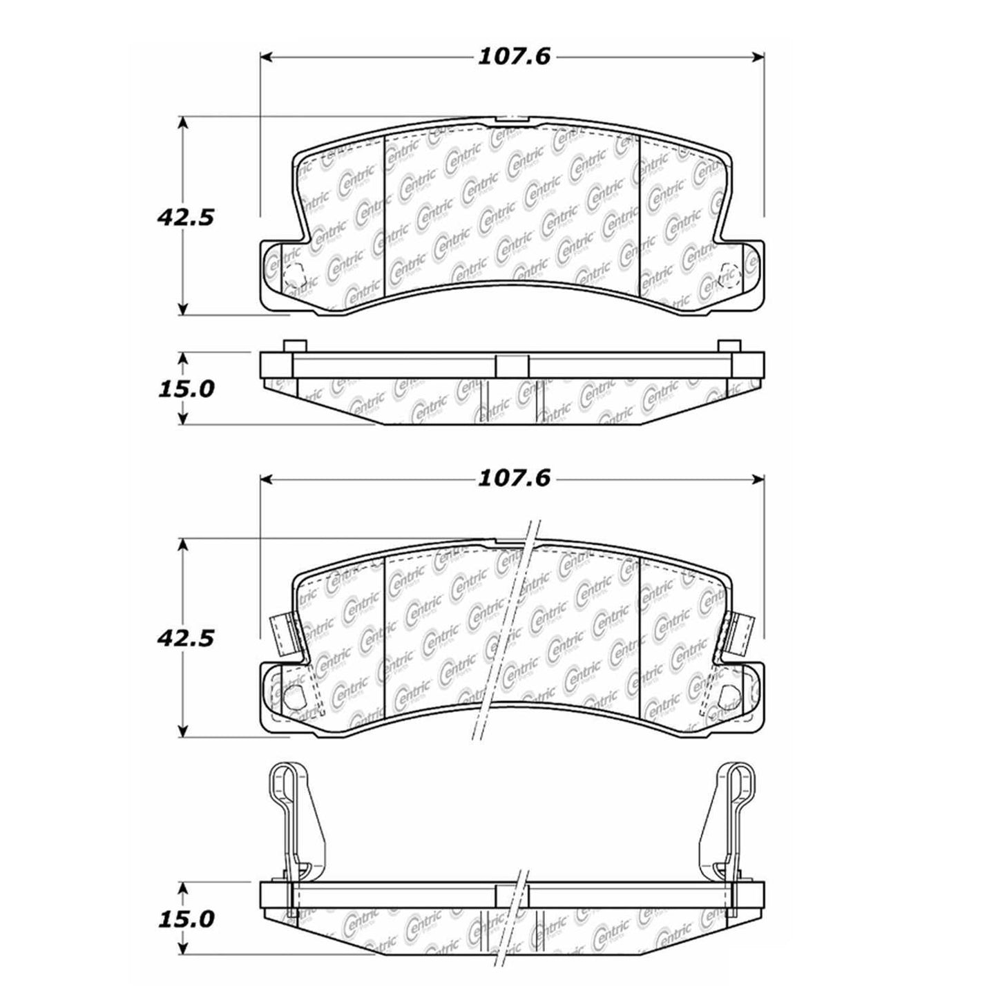 Stoptech Centric Centric Premium Brake Pads 300.03250