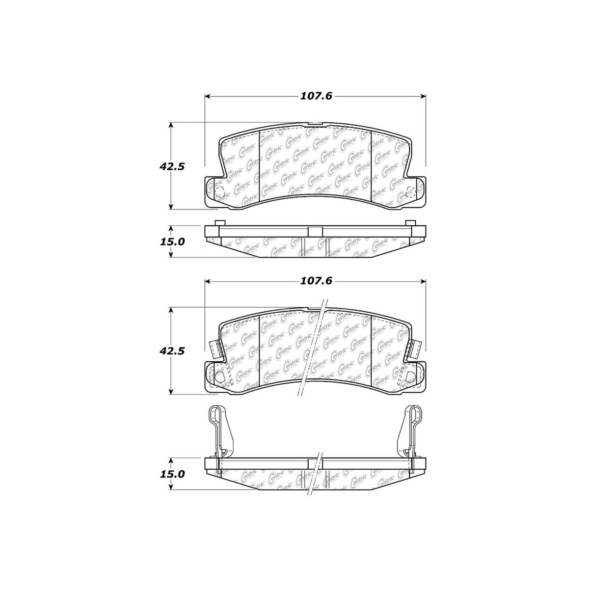 Stoptech Centric Centric Premium Brake Pads 300.03250