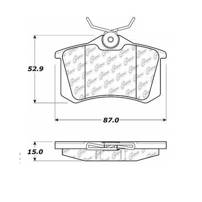 Centric Parts Disc Brake Pad Set Premium Semi-Metallic with Shims for Audi Models 2000-2018