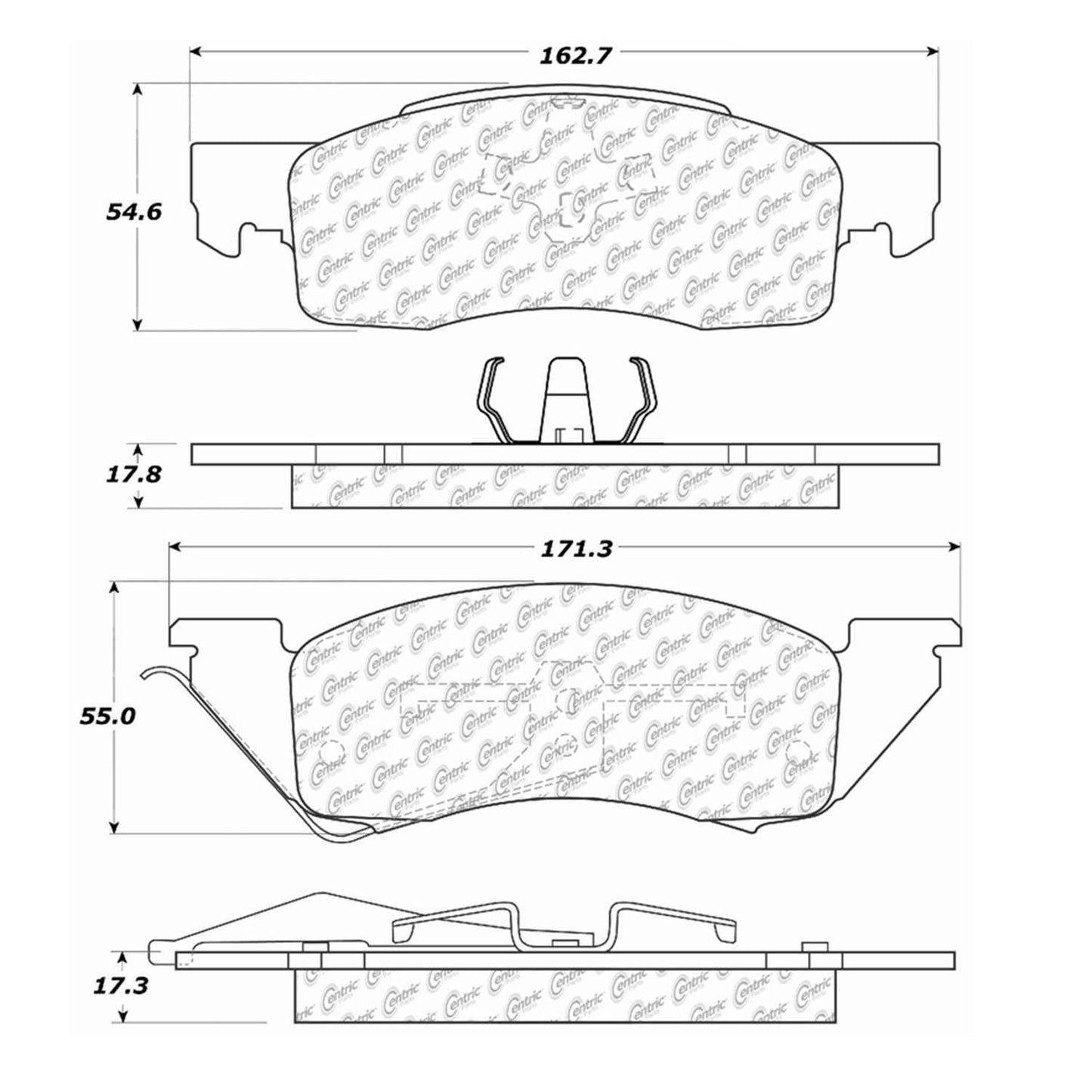 Centric Parts Disc Brake Pad Set 300.03440
