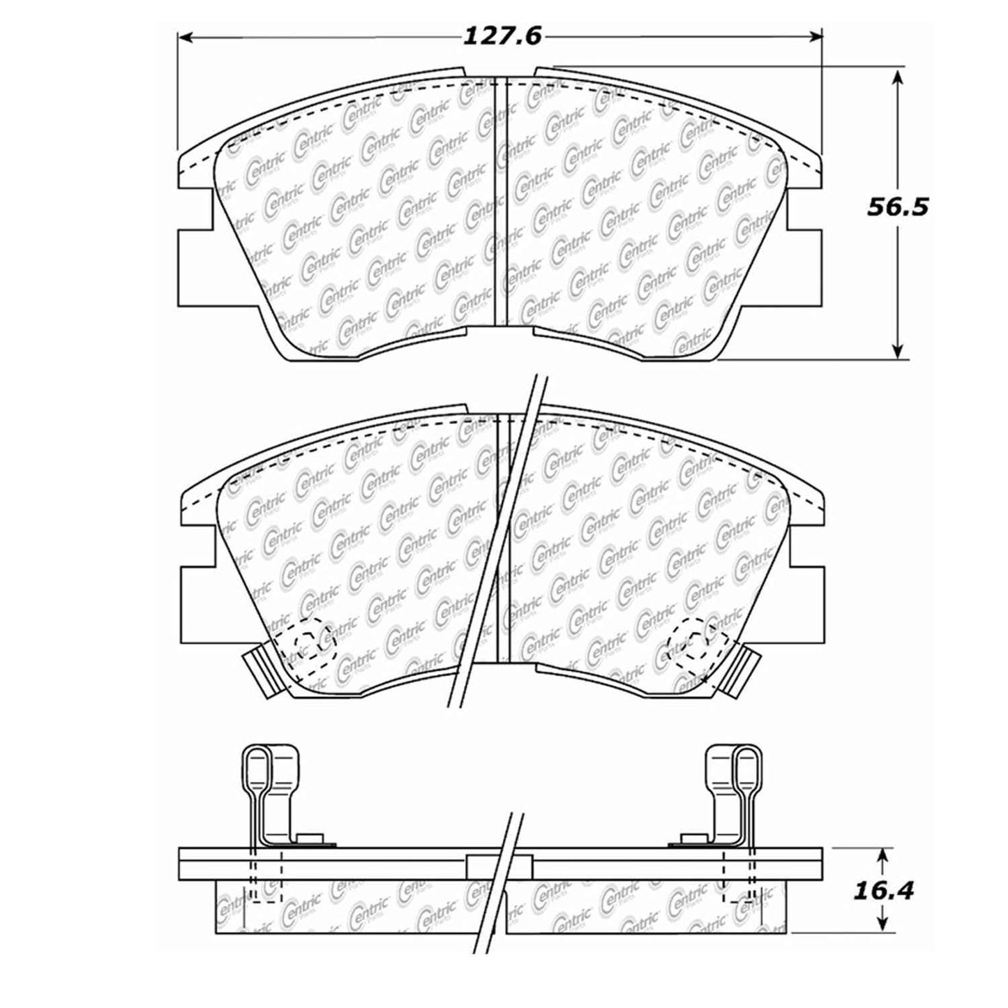 Stoptech Centric Centric Premium Brake Pads 300.03490