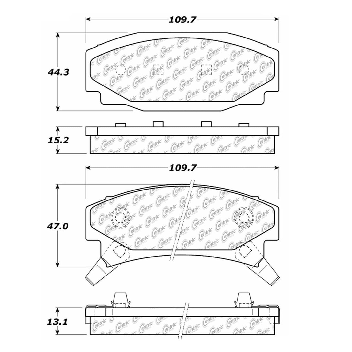 Stoptech Centric Centric Premium Brake Pads 300.03540