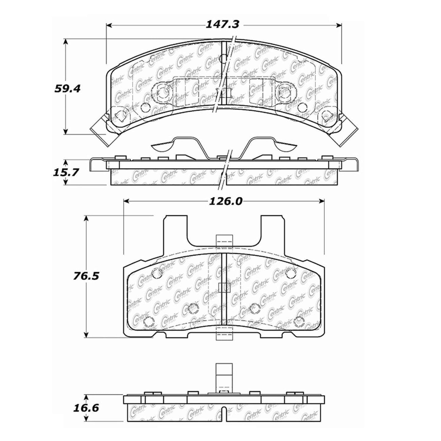 Centric Parts Disc Brake Pad Set 300.03690