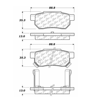Stoptech Centric Centric Premium Brake Pads 300.03740
