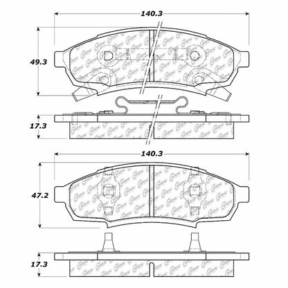 Stoptech Centric Centric Premium Brake Pads 300.03760