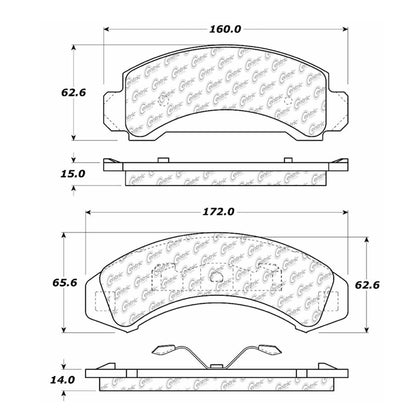 Stoptech Centric Centric Premium Brake Pads 300.03870