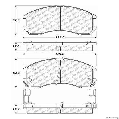 Centric Parts Premium Semi-Metallic Brake Pads with Shims and Hardware 300.03990