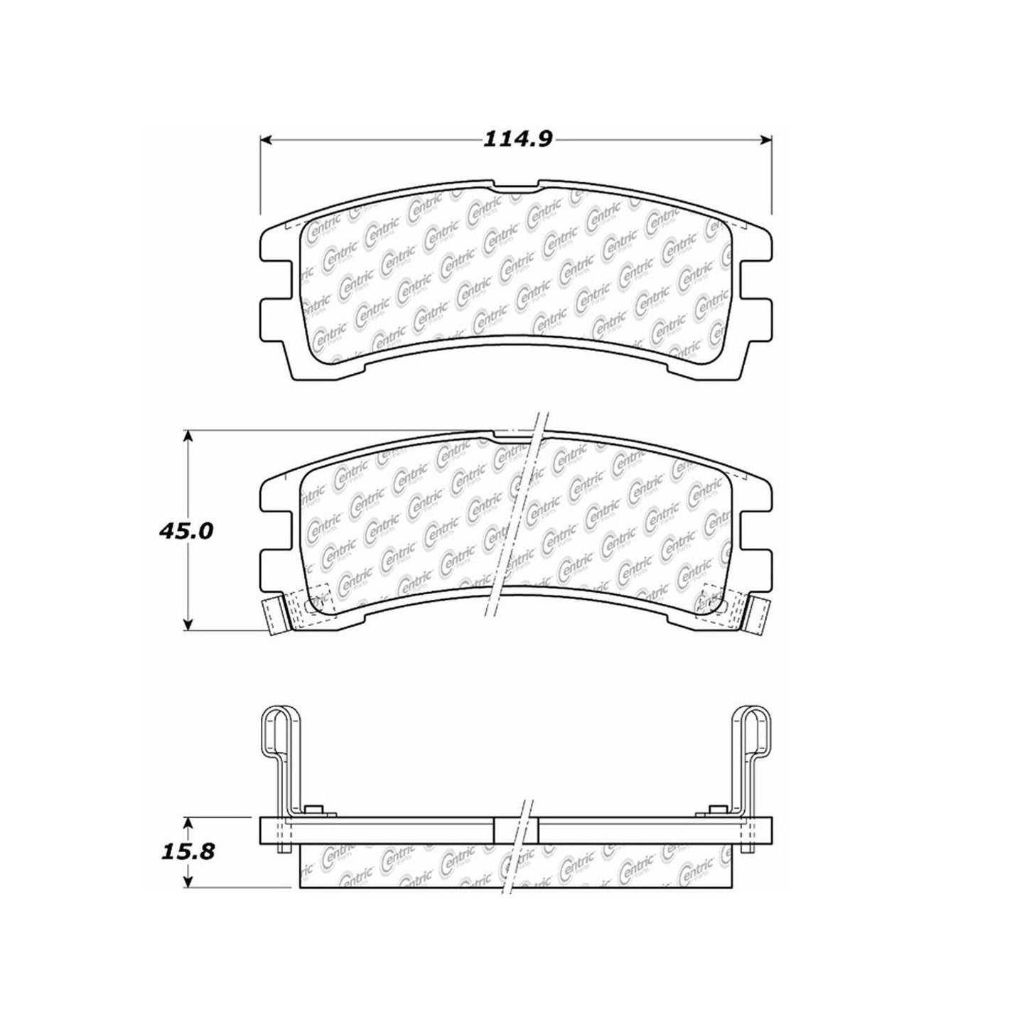 Stoptech Centric Centric Premium Brake Pads 300.04010