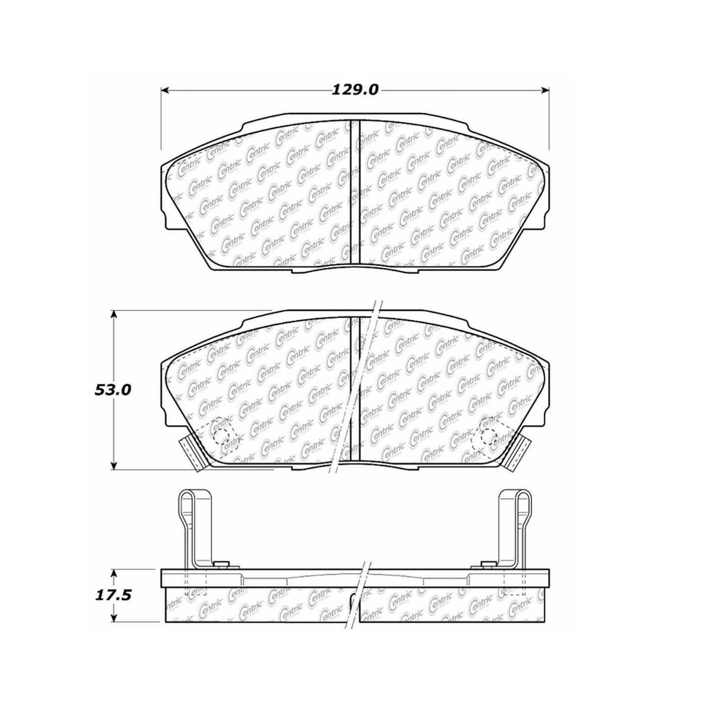 Centric Parts Disc Brake Pad Set Premium Semi-Metallic with Shims and Hardware for 1990-1993 Acura Integra, 1986-1990 Legend, 1988-1989 Honda Accord, 1990-1993 Civic, 1988-1991 Prelude 300.04090