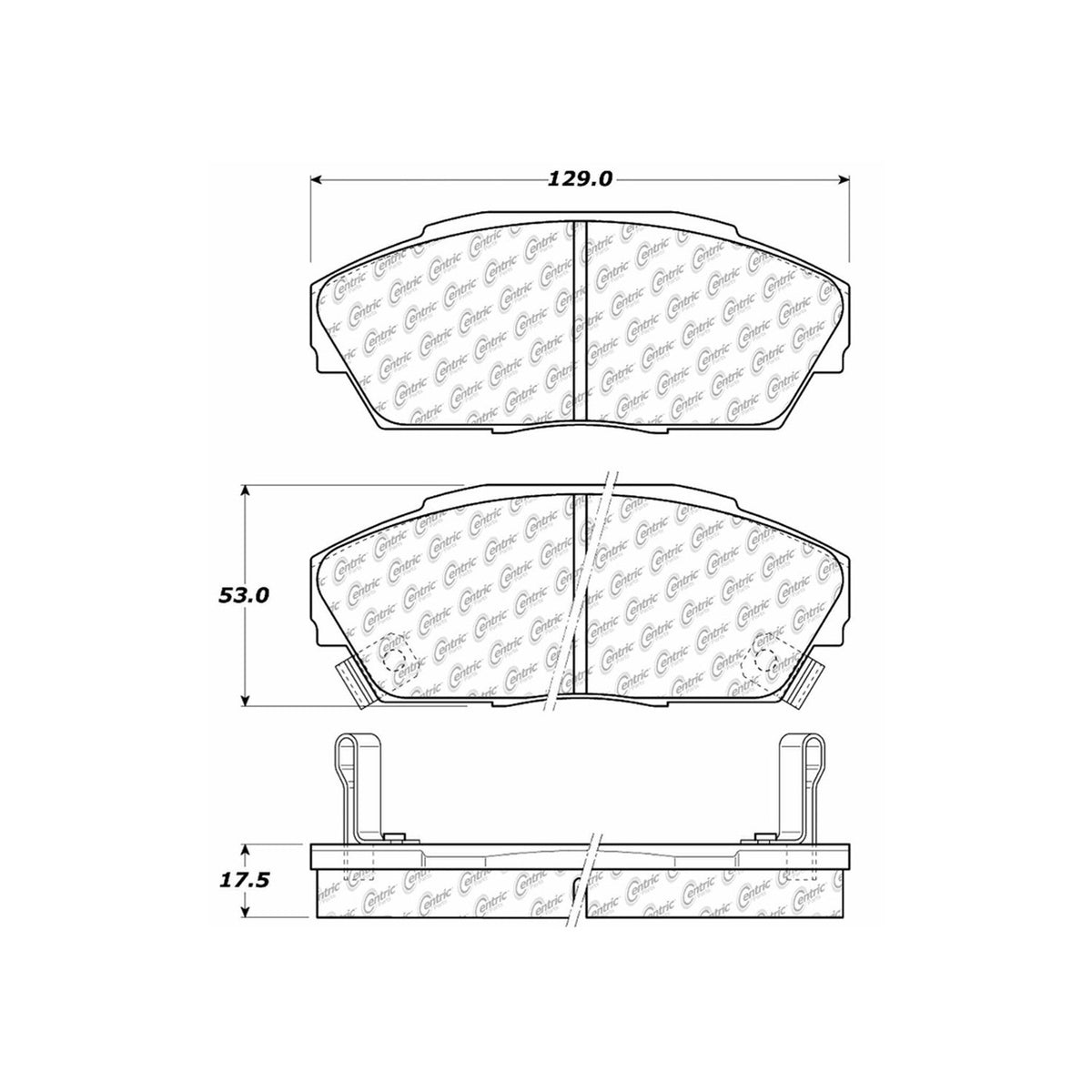 Centric Parts Disc Brake Pad Set Premium Semi-Metallic with Shims and Hardware for 1990-1993 Acura Integra, 1986-1990 Legend, 1988-1989 Honda Accord, 1990-1993 Civic, 1988-1991 Prelude 300.04090