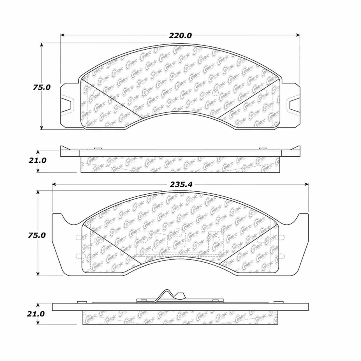 Stoptech Centric Centric Premium Brake Pads 300.04110