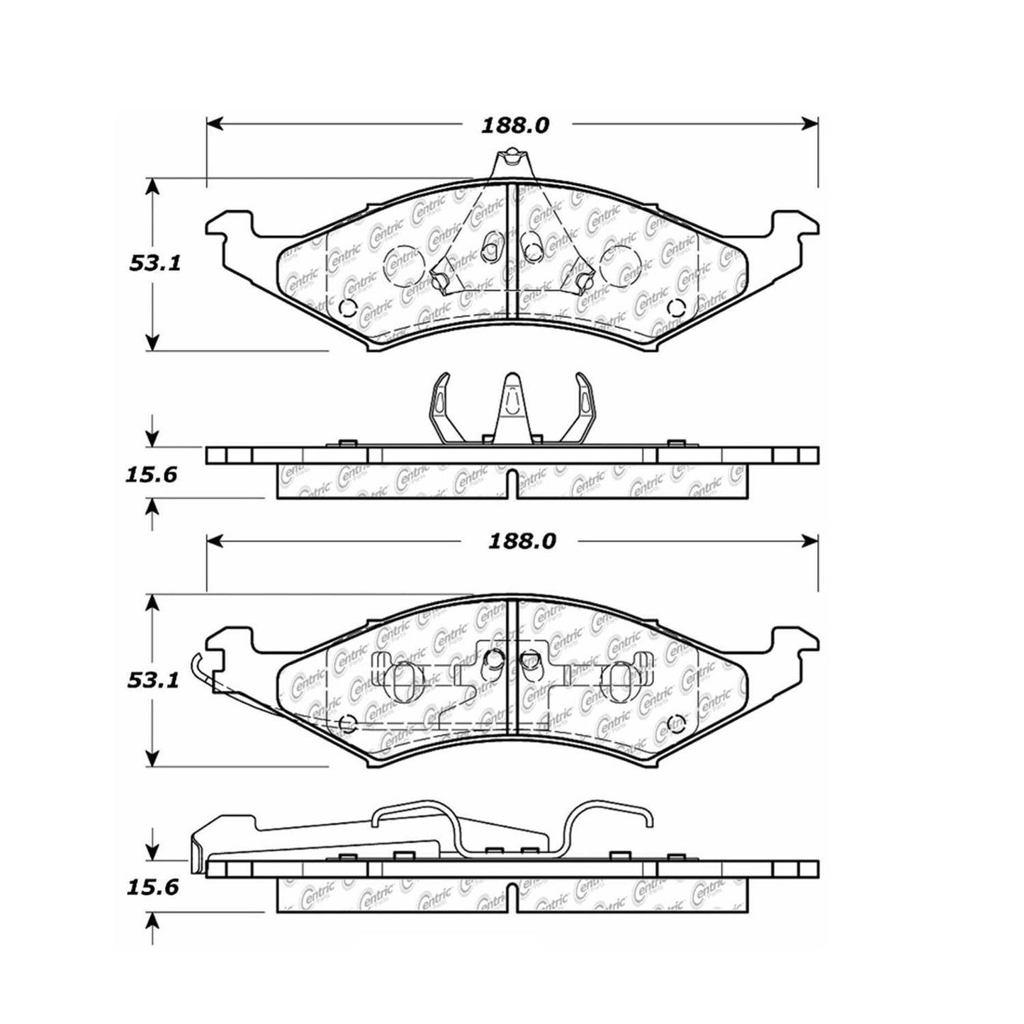 Stoptech Centric Centric Premium Brake Pads 300.04210