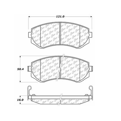 Centric Parts Disc Brake Pad Set Premium Semi-Metallic with Shims for 1996-1989 Nissan 240SX 300.04220