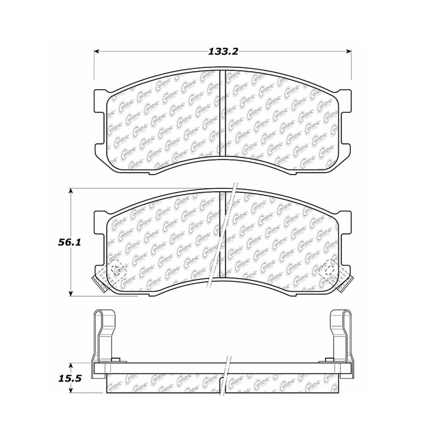 Centric Parts Disc Brake Pad Set 300.04280