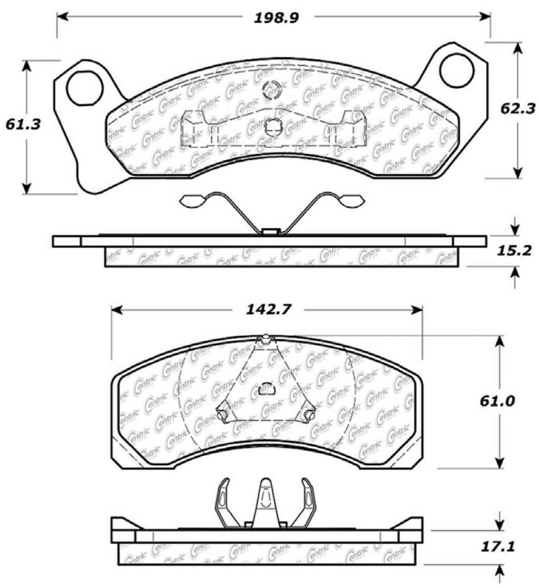 Stoptech Centric Centric Premium Brake Pads 300.04310