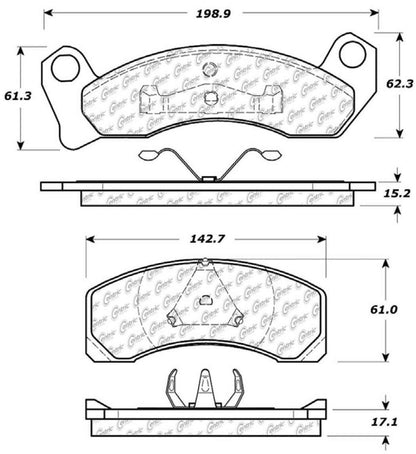 Stoptech Centric Centric Premium Brake Pads 300.04310