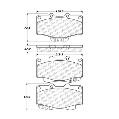 Centric Parts Disc Brake Pad Set 300.04360