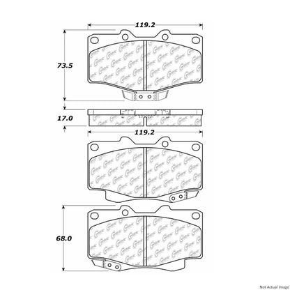 Centric Parts Premium Semi-Metallic Brake Pads with Shims and Hardware 300.04360