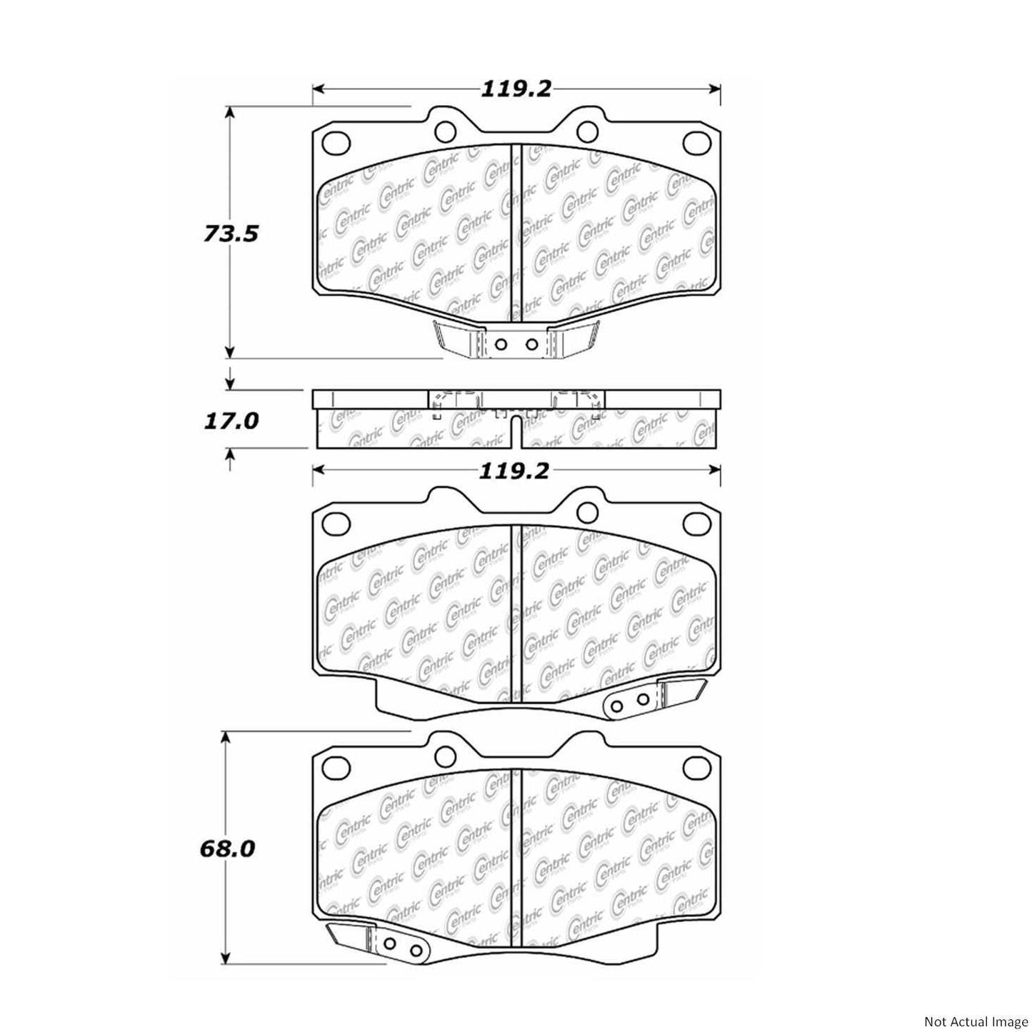 Centric Parts Disc Brake Pad Set 300.04360