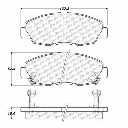 Stoptech Centric Centric Premium Brake Pads 300.04650