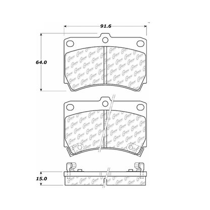 Centric Parts Disc Brake Pad Set Premium Semi-Metallic with Shims and Hardware for 1997-1994 Ford Aspire, 1996-1991 Escort, 2002-2001 Kia Rio, 1995-1990 Mazda 323, 1998-1990 Protege, 1996-1991 Mercury Tracer 300.04660