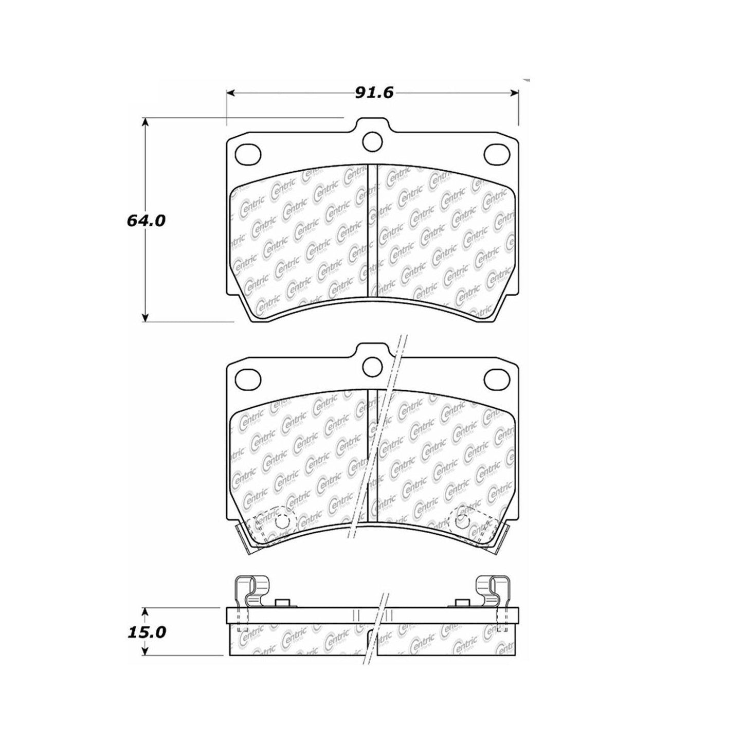 Stoptech Centric Centric Premium Brake Pads 300.04660