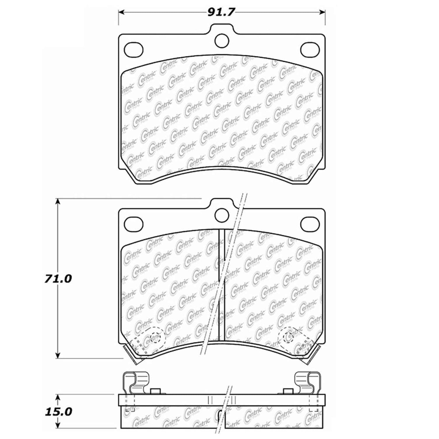Stoptech Centric Centric Premium Brake Pads 300.04730