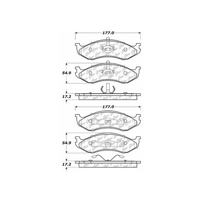 Centric Parts Disc Brake Pad Set for compatible brake systems 300.04770