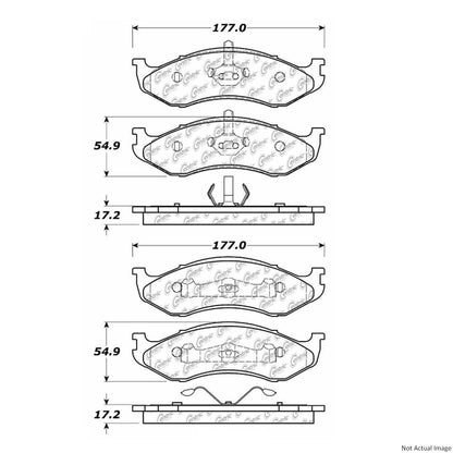 Centric Parts Disc Brake Pad Set for compatible brake systems 300.04770