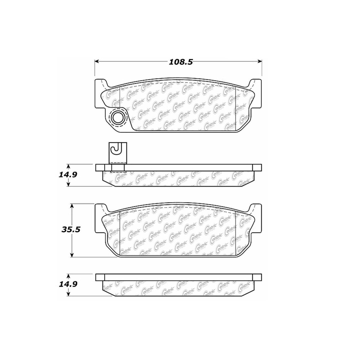 Stoptech Centric Centric Premium Brake Pads 300.04810