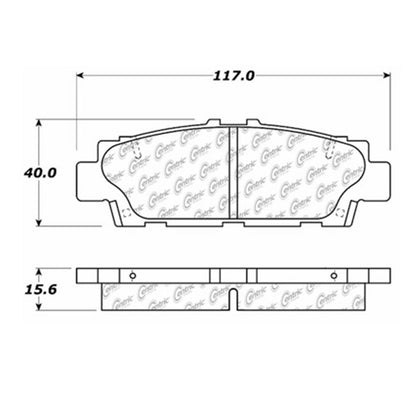 Centric Parts Disc Brake Pad Set Premium Semi-Metallic with Shims and Hardware for 1990-1992 Lexus LS400 300.04880