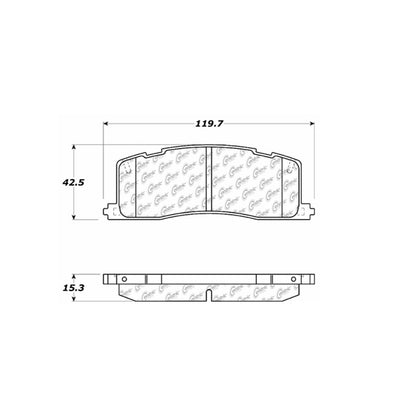 Centric Parts Premium Semi-Metallic Brake Pads with Shims and Hardware 300.05010