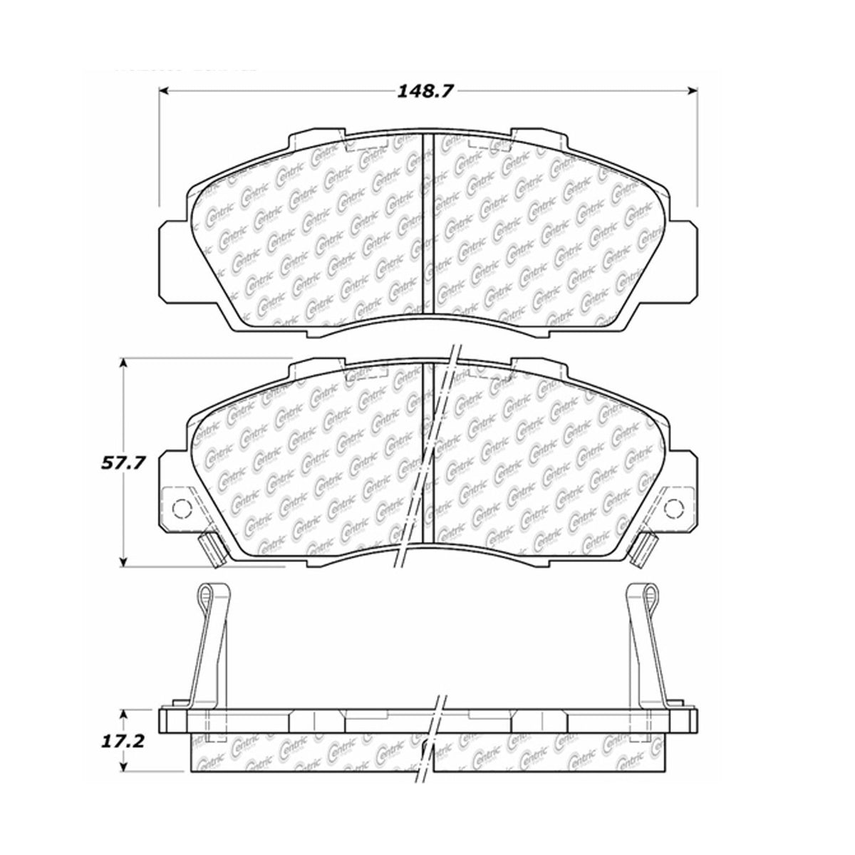 Stoptech Centric Centric Premium Brake Pads 300.05030