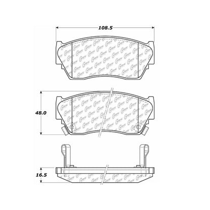Centric Parts Disc Brake Pad Set Premium Semi-Metallic with Shims and Hardware for 1991-2017 Nissan Sentra Tsubame Tsuru 300.05100