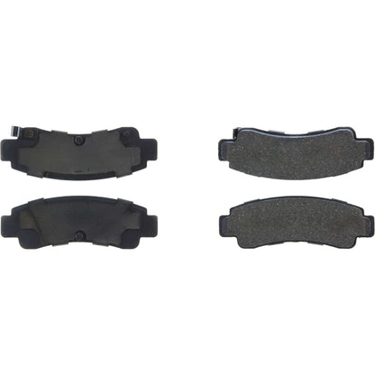 Centric Parts Disc Brake Pad Set Premium Semi-Metallic with Shims and Hardware for Nissan Sentra 1991‑1994, NX 1991‑1993, Tsuru 1993‑1996 300.05110