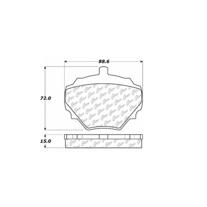 Centric Parts Disc Brake Pad Set with High Performance Shims for Passenger Cars and Light Duty Trucks 300.05181