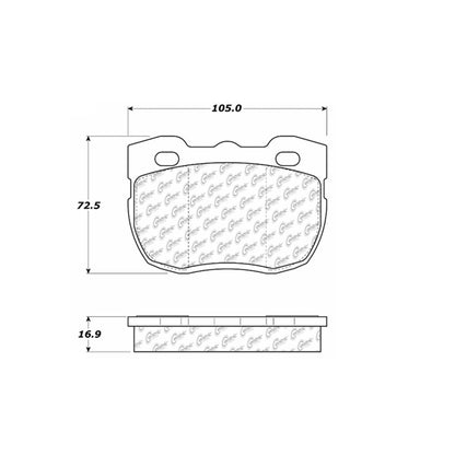 Centric Parts Disc Brake Pad Set Premium Semi-Metallic with Shims for 1994-1999 Land Rover Discovery 300.05201
