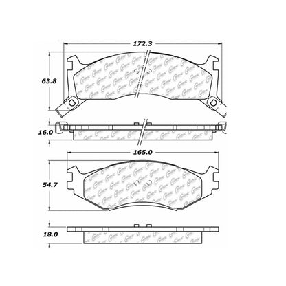 Centric Parts Disc Brake Pad Set with High Performance Shims for Passenger Cars and Light Duty Trucks 300.05240