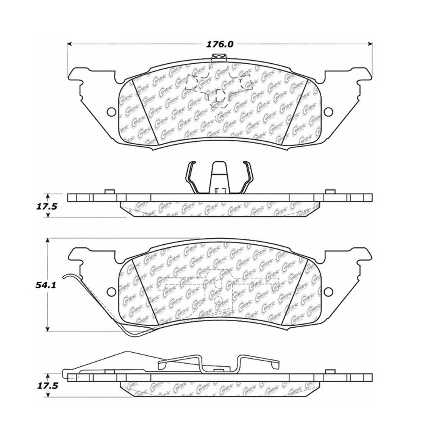 Stoptech Centric Centric Premium Brake Pads 300.05290
