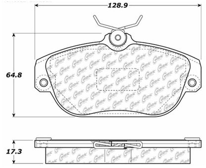 Centric Parts Disc Brake Pad Set Premium Semi-Metallic with Shims and Hardware for 1991-1998 Volvo 740 780 940 960 S90 V90 300.05420