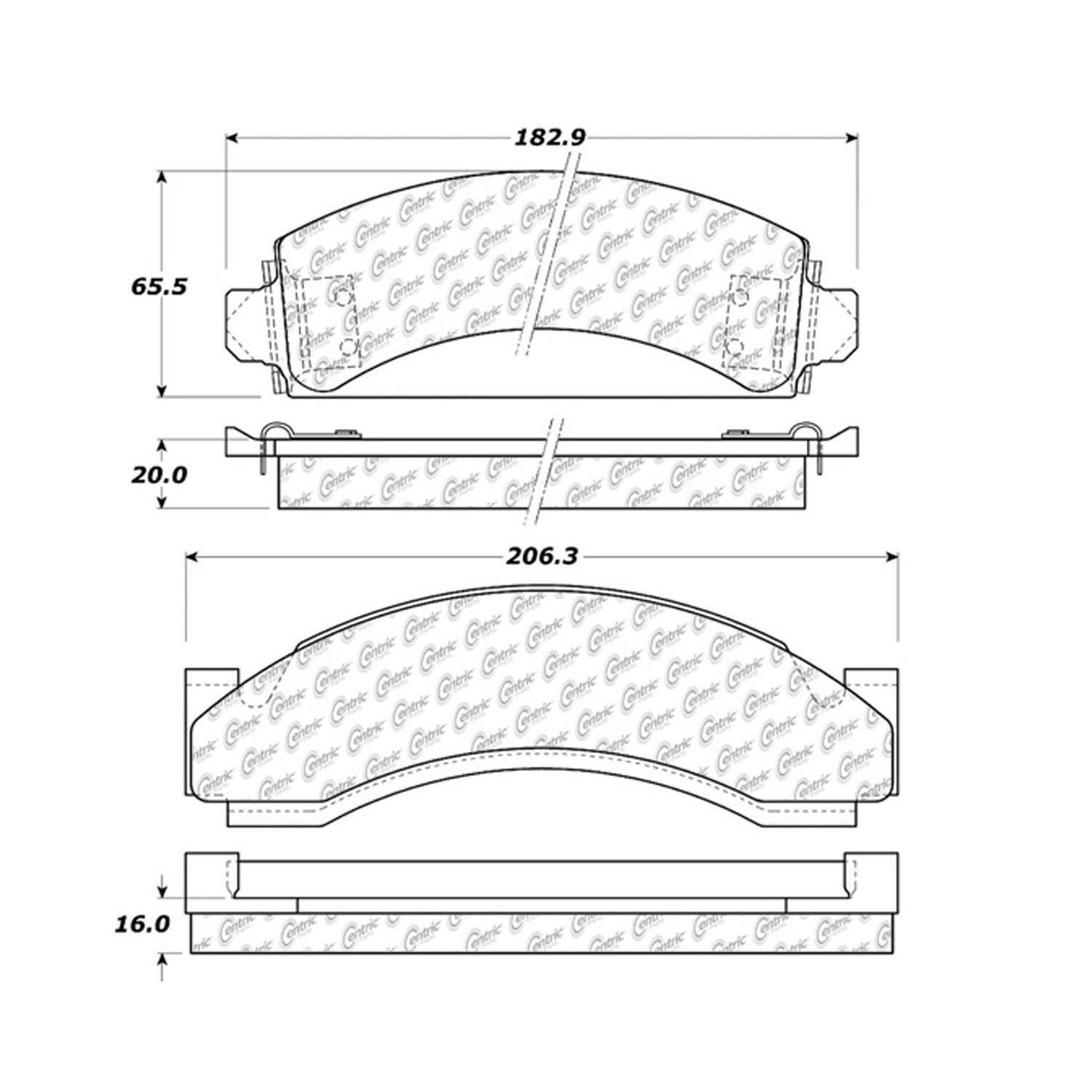 Stoptech Centric Centric Premium Brake Pads 300.05430