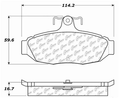 Stoptech Centric Premium Semi-Metallic Brake Pads w/Shims and Hardware - Rear 300.05450