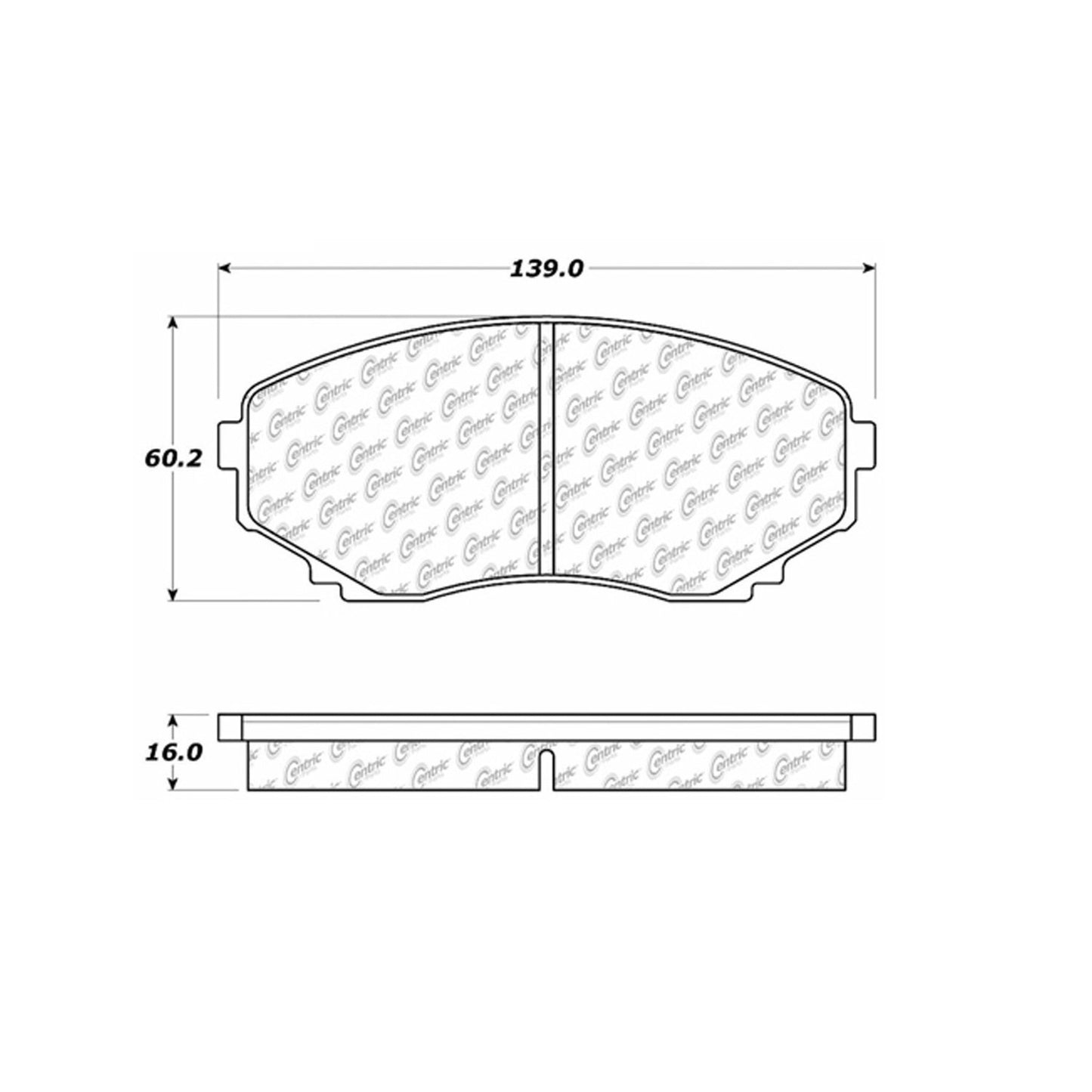 Centric Parts Disc Brake Pad Set Premium Semi-Metallic with Shims for Mazda MPV 1998-2002 300.05510