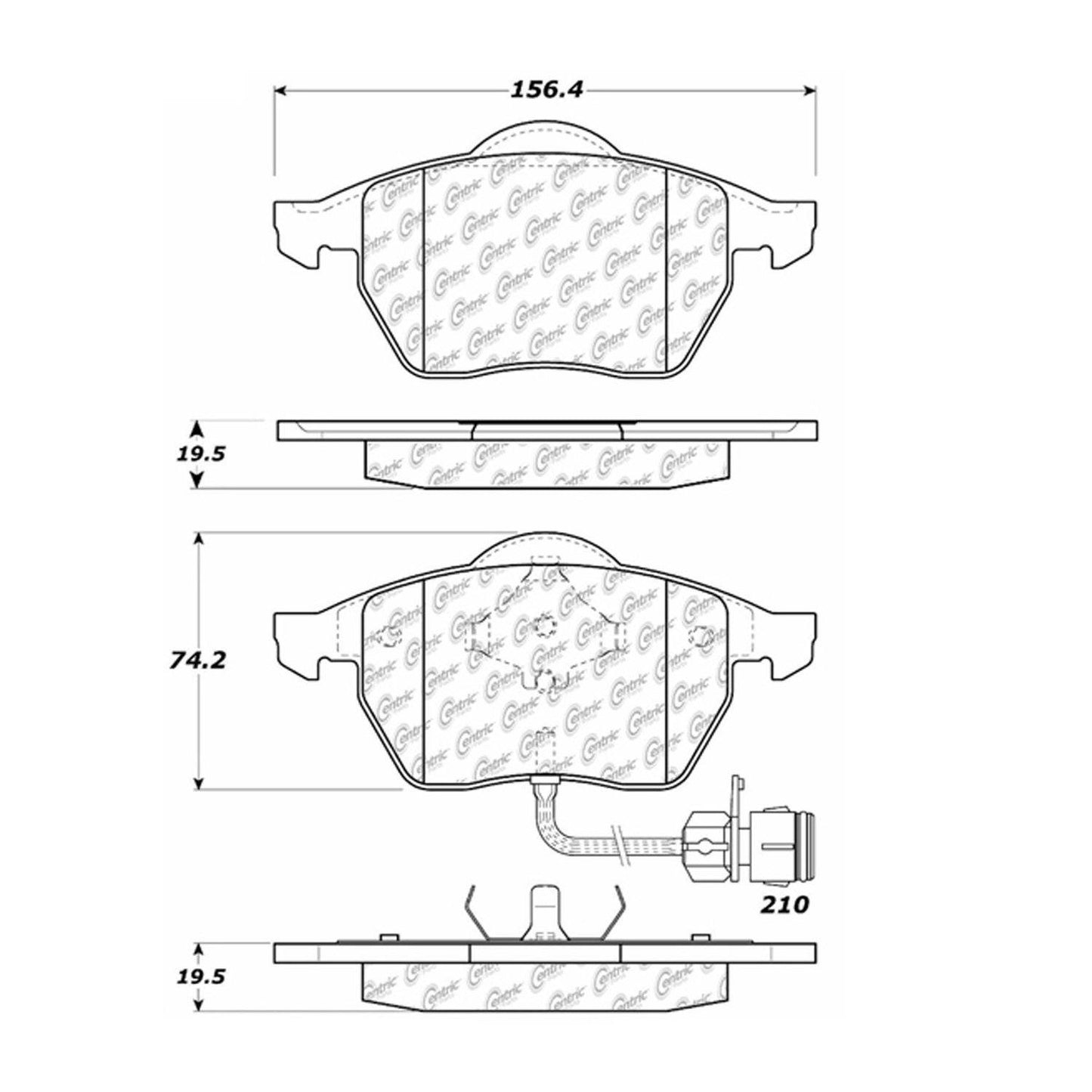 Stoptech Centric Centric Premium Brake Pads 300.05550